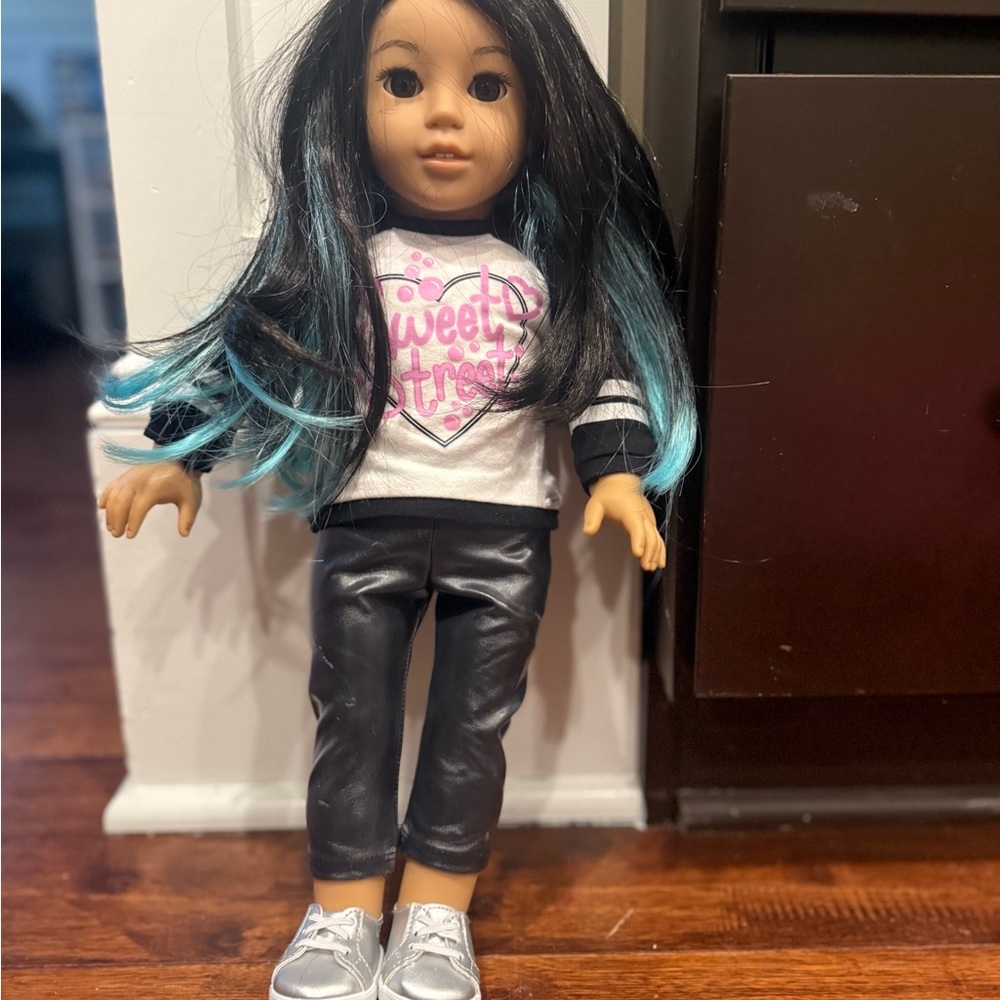 American Girl Corinne with outfit shown
